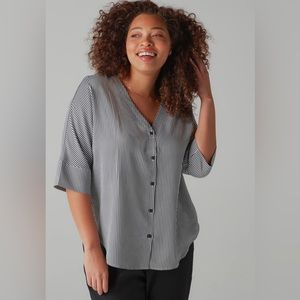 Vetta Capsule Boyfriend Shirt Striped Small